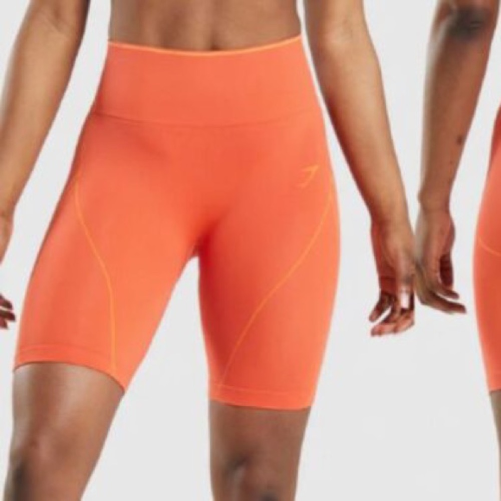 Gymshark Apex Seamless High Rise Short - Papaya Orange/Apricot Orange M